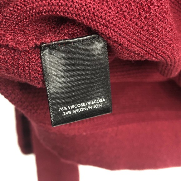 Ann Taylor Pullover Sweater Rib Knit Scoop Neck Long Sleeve Red Medium - Picture 10 of 10